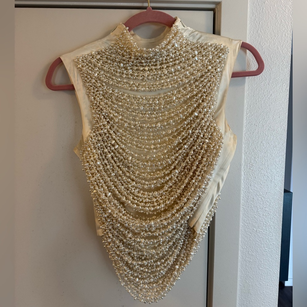 Cult Gaia TARAJI TOP, Pearl - Picture 1 of 7